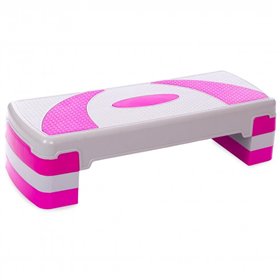 Степ-платформа FI-1578 (пластик, р-р 79Lx29Wx10-20H, сірий рожевий) /2