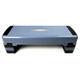 Степ-платформа LiveUp aerobic step сірий/чорний