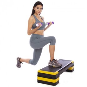 Степ-платформа FI-1574 (PP, р-р 90Lx34Wx10-20Нсм, чорний)