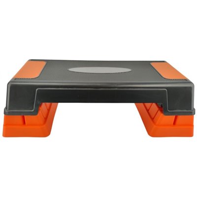 Степ-платформа USA Style LEXFIT 63х25х24(13) см Чорно-жовтогаряча (LKSP-1007)