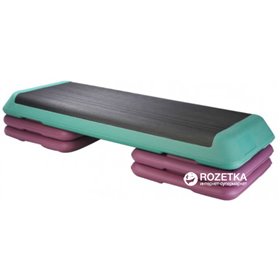 Степ-платформа регульована LiveUp Aerobic Step Purple and Gray (LS3168E-p)