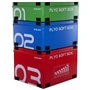 Бокс пліометричний м'який набір Zelart PRO BOXES FI-3635 3шт 90х75х30/45 / 60см зелений, синій, червоний