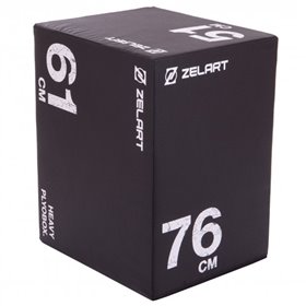 Бокс пліометричний дерев'яний Record TA-3276 1шт 50-60-75см чорний