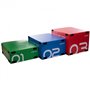 Бокс пліометричний м'який набір Zelart PLYO BOXES FI-3634 3шт 90х75х30/45/60см зелений, синій, червоний