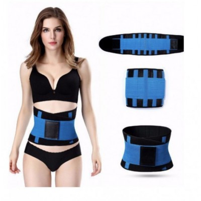 Пояс для схуднення на липучці Hot Shapers Power Belt стягуючий Синій