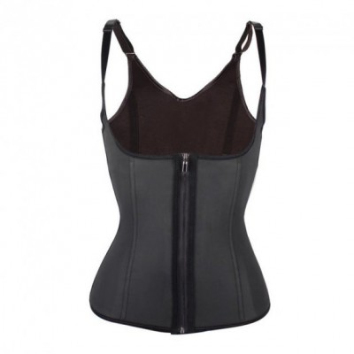 Стягуючий корсет для схуднення на бретельках Adjustable shoulder strap corset чорний Xxxl 153989