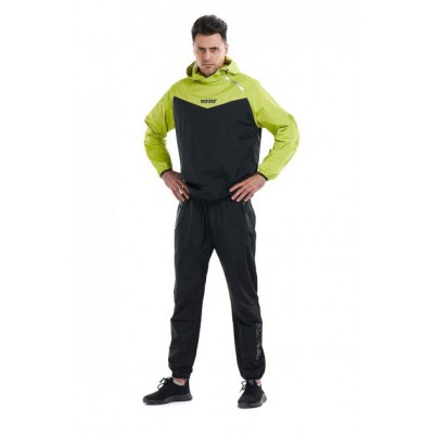 Спортивний костюм для схуднення Fire suit - ML Чорний + Зелений XXXL