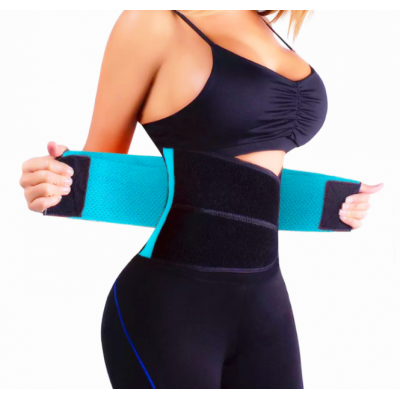 Стягуючий пояс для схуднення корсет Hot Shapers Power Belt Blue Size XXL