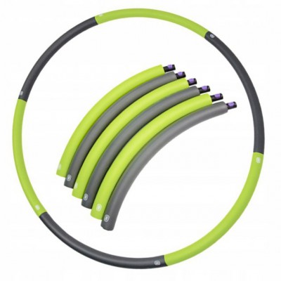 Обруч массажный Hula Hoop SportVida 90 см SV-HK0214 Original Grey/Green