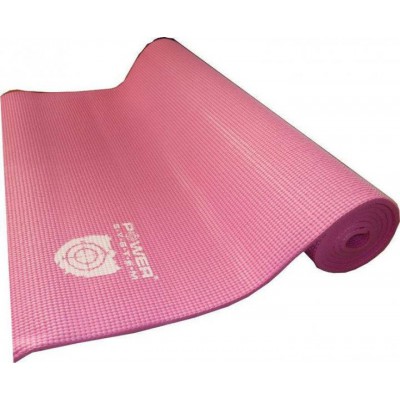 Килимок для фітнесу і йоги Power System PS-4014 FITNESS-YOGA MAT Pink Йога мат і медитацій (145265NT)