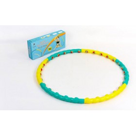 Обруч масажний хула хуп Hula Hoop Technogym 1358 діаметр 90 см Green-Yellow