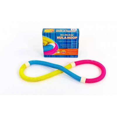 Обруч гнучкий Пружина хула хуп Hula Hoop Yogamat 3009 діаметр 45 см Yellow-Blue-Pink