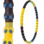 Обруч масажний хула хуп Hula Hoop MAGNETIC SP-Planeta 6001 діаметр 101 см Black-Yellow