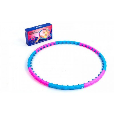 Обруч масажний хула хуп Hula Hoop MAGNETIC SP-Planeta 6011 діаметр 93 см Pink-Blue