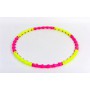 Обруч масажний хула хуп Hula Hoop MAGNETIC SP-Planeta Sport 6013 діаметр 100 см Pink-Yellow