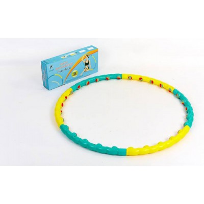 Обруч масажний хула хуп Hula Hoop SP-Planeta Sport 1358 діаметр 90 см Green-Yellow