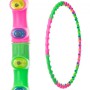 Обруч масажний хула хуп Hula Hoop MAGNETIC SP-Planeta Sport 6005 діаметр 100 см Pink-Green