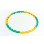 Обруч масажний хула Hula Hoop My Fit Technogym 358 діаметр 90 см Green-Yellow