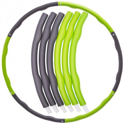 Обруч масажний хула Hula Hoop My Fit SP-Planeta K610 діаметр 100 см Green-Grey