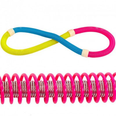 Обруч гибкий Пружина хула хуп Hula Hoop My Fit SP-Planeta Sport 3009 диаметр 45 см Yellow-Blue-Pink