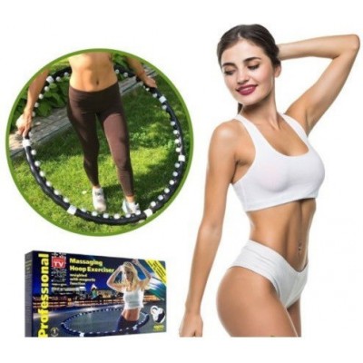 Обруч халахуп масажний,обважений з магнітами Hola Hoop ХулаХуп Massaging Hoop Exerciser