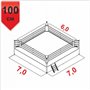 Боксерський Ринг професійний Boyko-Sport 7х7 м, код: bs0202101003-BK