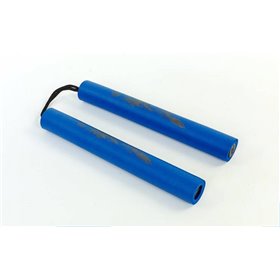 Нунчаки тренувальні з'єднані шнуром Сині