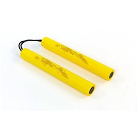 Нунчаки тренувальні з'єднані шнуром Жовті