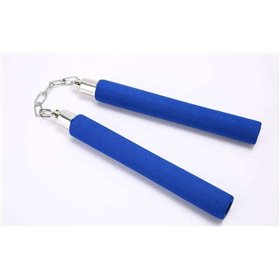 Нунчаку тренировочные соединенные цепью Zelart ВО-5900-BL синий