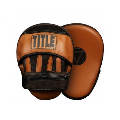 Лапи TITLE Boxing Vintage Leather Curved Mitts один розмір коричневий (4619)