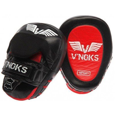 Лапы боксерские V`Noks Fuoco Black/Red