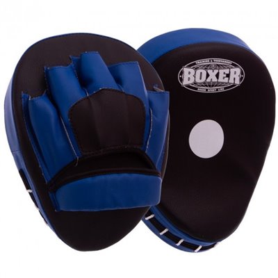 Лапа Вигнута для боксу та єдиноборств BOXER 2011-01 19х23х4см 2шт синя