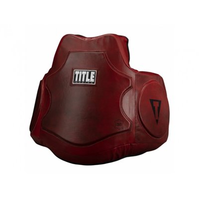 Пояс тренера TITLE Boxing Blood Red Leather Body Protector один темно-червоний розмір (5094)