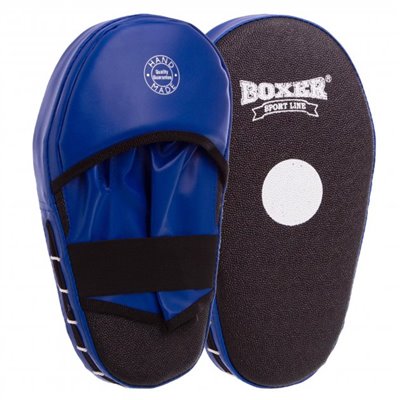 Лапа Пряма подовжена для боксу та єдиноборств BOXER 2008-01 Колір: Чорний-синій Розмір: 38 x 18 x 4,5 см Комплектація: 2 шт.
