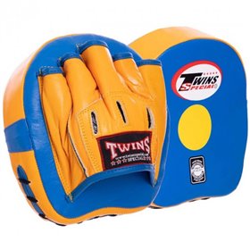 Лапа вигнута шкіряна (2шт) Twins Heroe 2054 Blue-Yellow