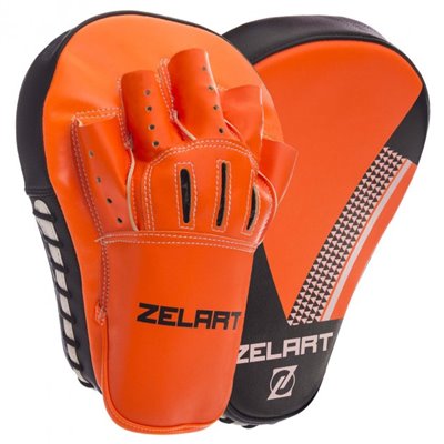 Лапа вигнута (2шт) Zelart Heroe 1338 розмір 25x19x4см Orange-Black