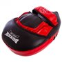 Лапа вигнута шкіряна (2шт) Boxer Еліт Heroe 2012-01 розмір 23х19х4, 5см Black-Red