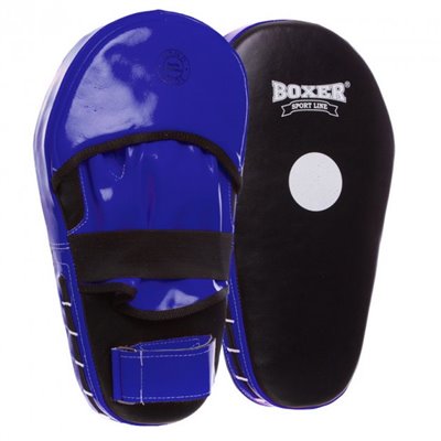 Лапа пряма подовжена шкіряна (2шт) Boxer 2007-01 розмір 40х21х4,5см Black-Blue