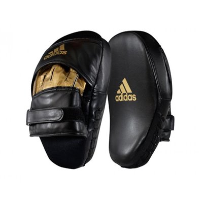 Лапи боксерські Adidas Training Curved Focus Mitt Short (ADISBAC01) Black/Gold