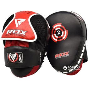 Лапи боксерські RDX Gel Focus Multi Чорно-червонi (664_11006)