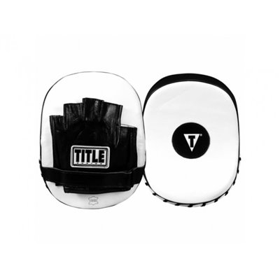 Лапы TITLE Cobra Leather Punch Mitts один размер чёрный/белый (5173)