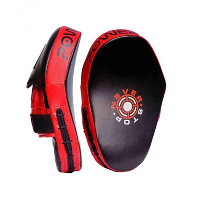 Лапи боксерські гнуті PowerPlay PU-51 Black-Red