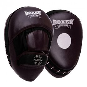 Лапа Вигнута для боксу та єдиноборств BOXER 2012-01 еліт 23х19х4, 5см 2шт (чорна)