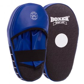 Лапа Пряма подовжена для боксу та єдиноборств BOXER 2008-01 38х18х4, 5см 2шт (синя)