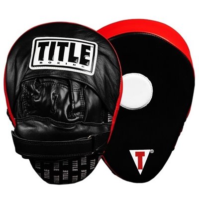 Лапи TITLE Boxing Incredi-Ball Leather Punch Mitts 2.0 чорно-червоні 0569