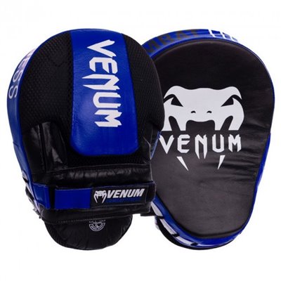 Лапа изогнутая кожаная (2шт) Venum Cellular Heroe 0439 размер 24,5x18,5x4см Black-Blue