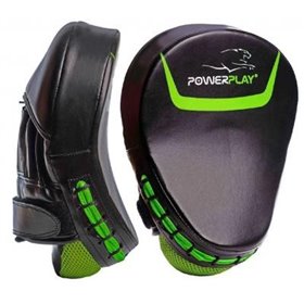 Боксерські лапи PowerPlay 3041 PU Black/Green (PP_3041_Green)