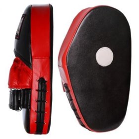 Боксерські лапи PowerPlay 3063 Leath Black/Red (PP_3063_Black_Red)