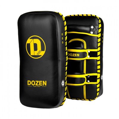 Пади Dozen Monochrome Thai Kick Pads (Пара) розмір 40 см * 20 см * 8 см Чорно-жовтий DZN-PM210101