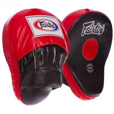 Лапа Вигнута (2шт) шкіряна FAIRTEX FMV9 (кріплення на липучці, р-р 24х19х5см, червоний) /2